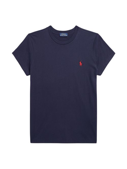 t-shirt donna girocollo mezza manica blu Ralph Lauren | 211898698006